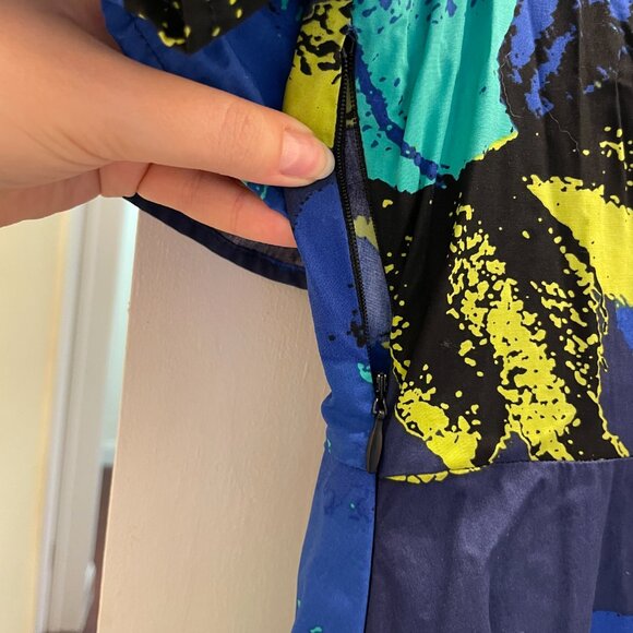 NWOT Christopher John Rogers for Target Blue Floral Dress - US 10 - Picture 8 of 10